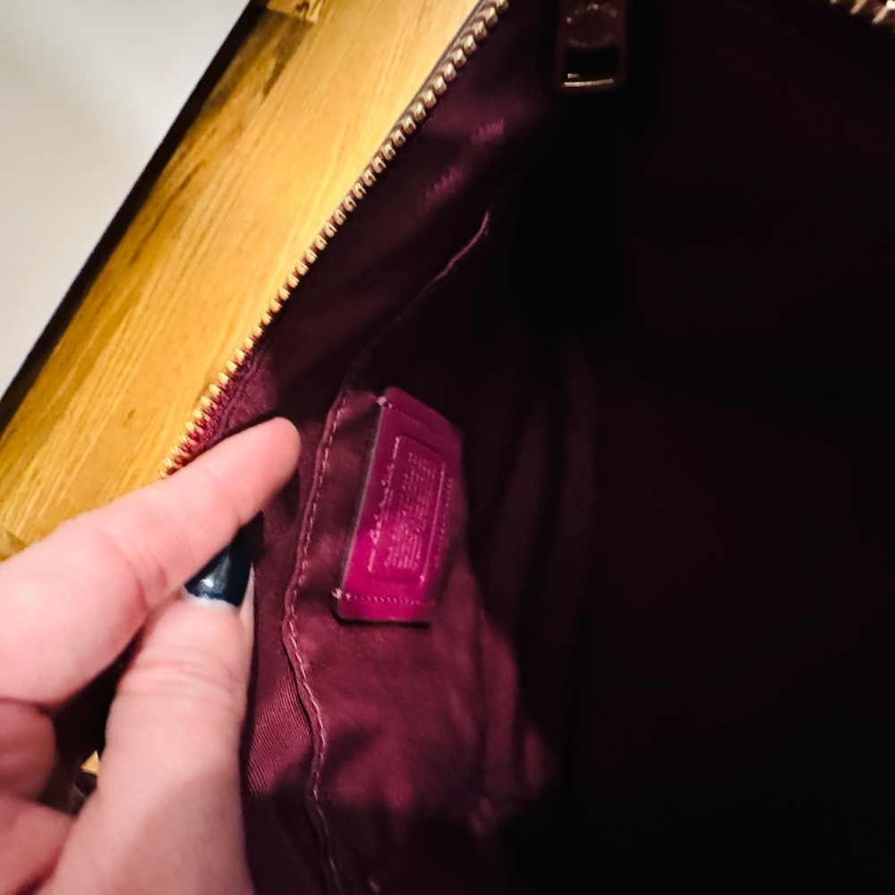 Coach Pebbled Leather Crossbody in Plum - Picture 4 of 4